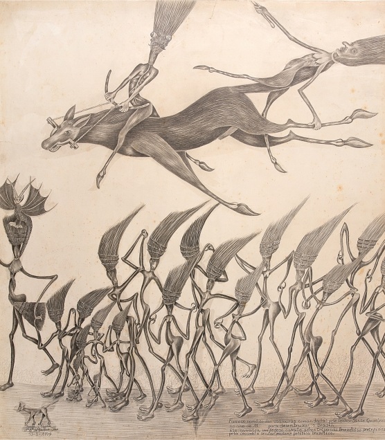 Franklin Cascaes registrou de maneira &uacute;nica o imagin&aacute;rio ilh&eacute;u – Acervo Franklin Cascaes/Reprodu&ccedil;&atilde;o