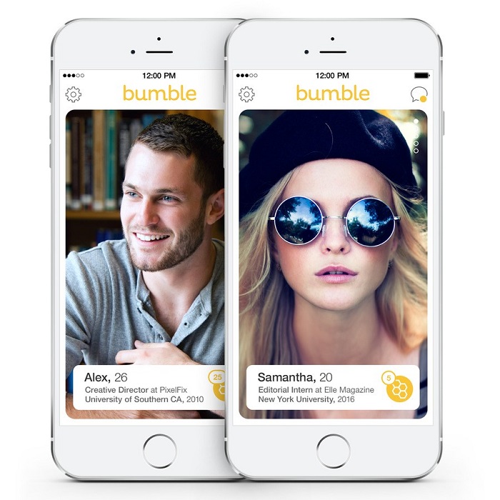 Bumble – Bem parecido com o Tinder, o aplicativo conecta pessoas que estão próximas e é necessário que os dois lados estejam interessados para que um vínculo seja estabelecido. O pulo do gato é que ele usa a tática do Snapchat de autodestruição, no qual a conexão expira se não ocorrer um contato em apenas 24 horas. E o mais curioso: são as mulheres que devem dar o primeiro passo. Está disponível para Android (<a href="https://goo.gl/Z21aCs">https://goo.gl/Z21aCs</a>) e iOS (<a href="https://goo.gl/B5C86j">https://goo.gl/B5C86j</a>). - Crédito: Divulgação/33Giga/ND