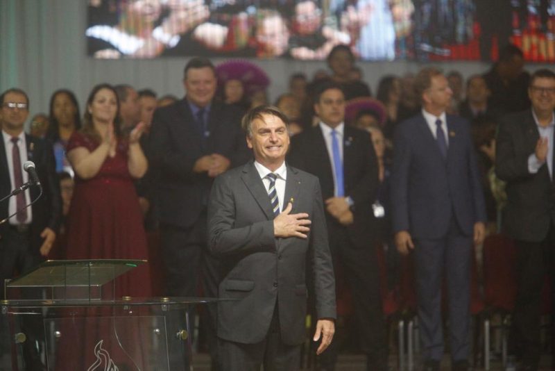Bolsonaro participou da abertura do 37&ordm; Congresso Gide&otilde;es Mission&aacute;rios da &Uacute;ltima Hora, em Cambori&uacute; – Fl&aacute;vio Tin/ND