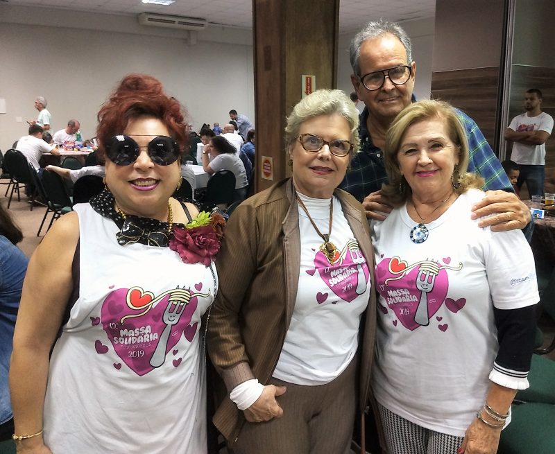 Da esq. para dir.: Nádia Amin, Leatrice Dornbusch Areāo, Claudete Beduschi Teske e Paulo Teske – Marcos Cardoso/ND