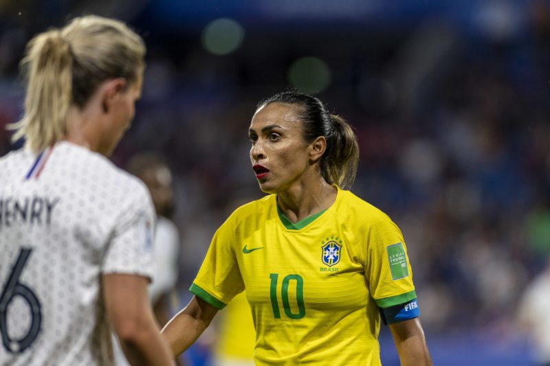 Marta durante a partida com a Fran&ccedil;a – RICHARD CALLIS/FOTOARENA/ESTAD&Atilde;O CONTE&Uacute;DO/ND