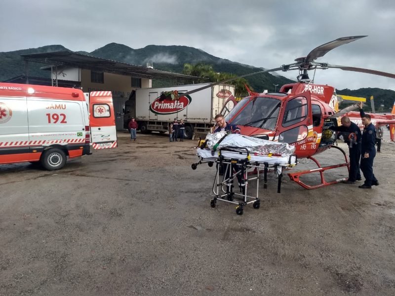 Helicóptero Arcanjo atendeu vítimas – Arcanjo/Divulgação
