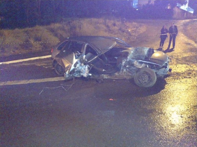 Quatro pessoas ocupavam o automóvel – Corpo de Bombeiros de Xanxerê/Divulgação