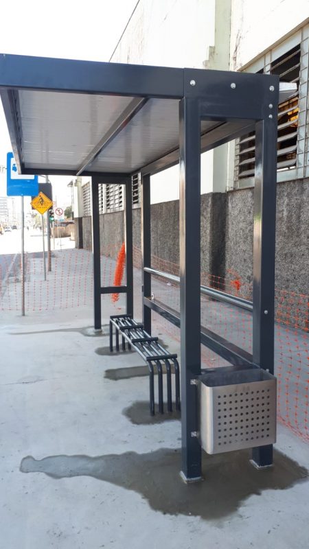 Abrigos foram instalados após reivindicações que utilizam o transporte na região – Prefeitura de Joinville / Divulgação