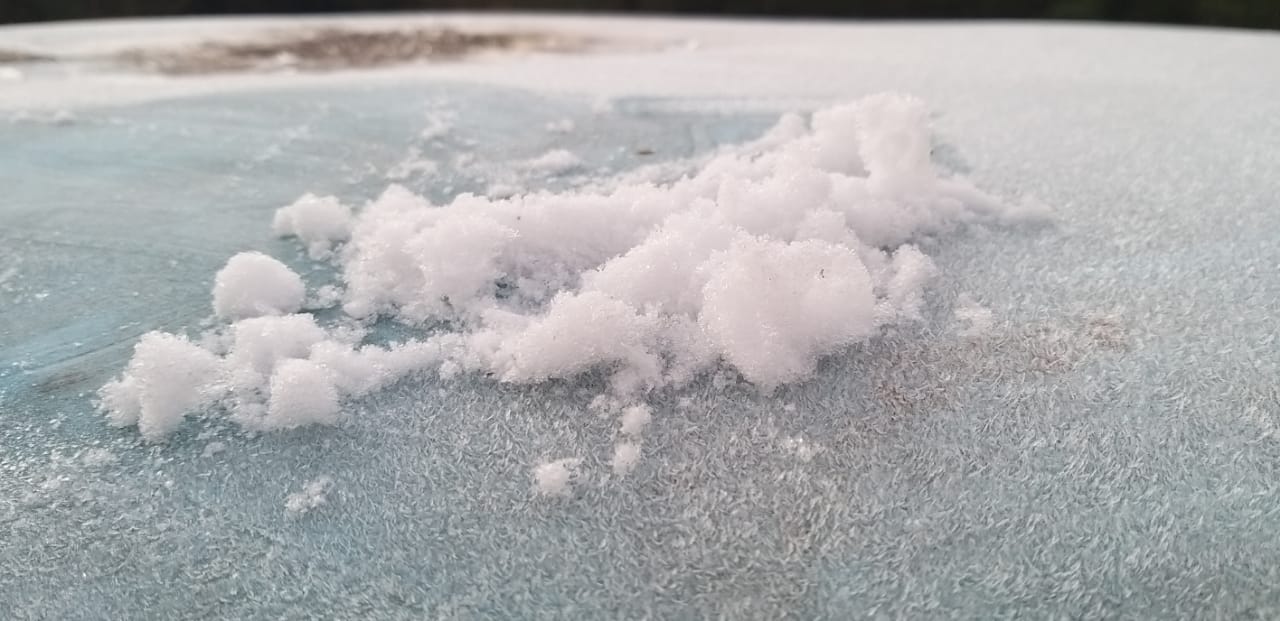 Foram registradas as temperaturas de -2,5 em Lebon Régis;-2,5 em Ponte Alta do Norte;-2,5 em Frei Rogério;-2,2 em Curitibanos;-2,1 em Caçador;-1.4 em Urubici - Wagner Urbano/Divulgação/ND