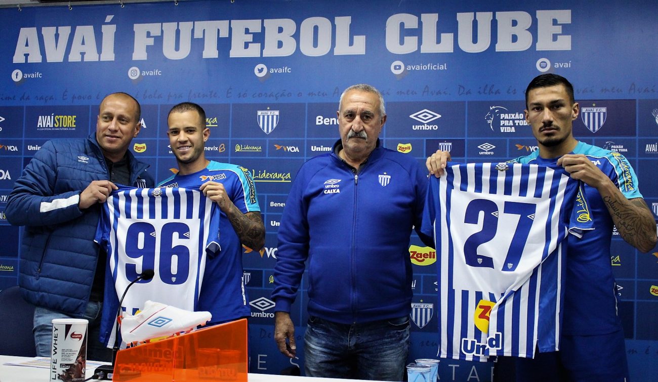 Meia Gustavo Ferrareis e volante Richard Franco são apresentados no dia 10 de julho; esperança para retomada na Série A - André Palma Ribeiro/Avaí/ND