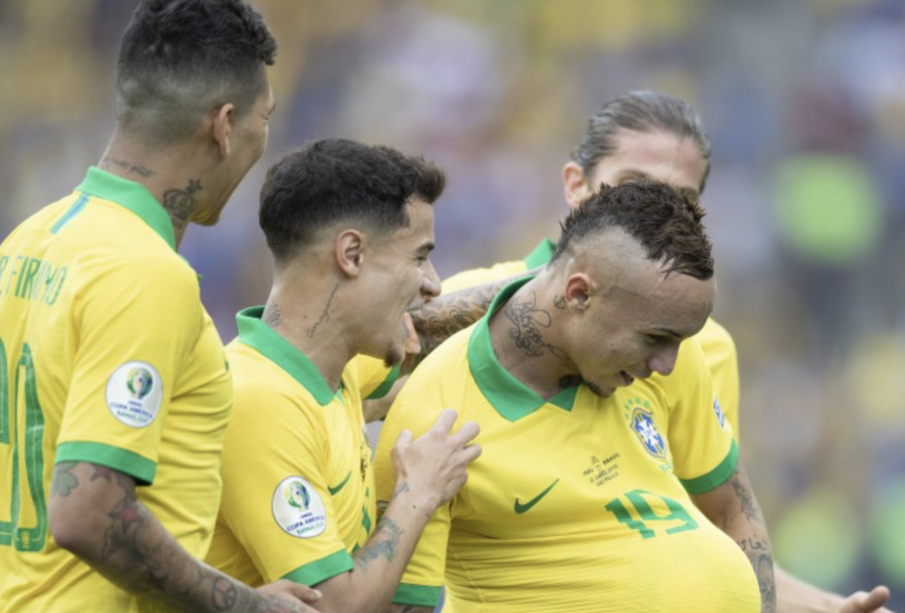 Everton "Cebolinha" também marcou na goleada sobre o Peru, na primeira fase. - Lucas Figueiredo/CBF
