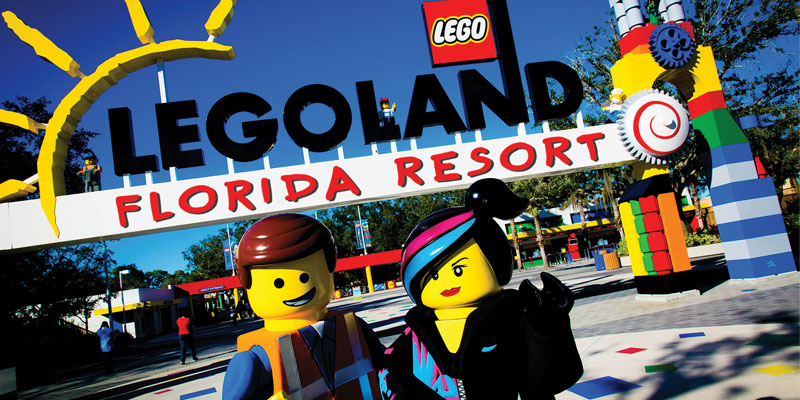 A cerca de uma hora de Orlando está o Legoland Florida, voltado para crianças entre 2 e 12 anos. Os blocos coloridos dão o tom de todas as atrações do complexo, até mesmo das divertidas montanhas-russas - Divulgação - Divulgação/Rota de Férias/ND