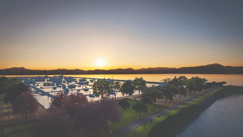 Projeto prevê um parque urbano de 123 mil metros quadrados e marina privada para 624 embarcações – Foto: Divulgação/ND