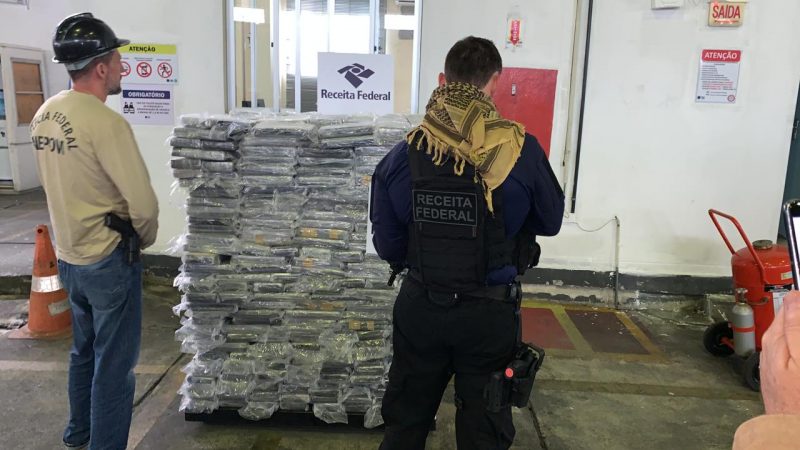 Receita Federal apreendeu 1,2 toneladas de cocaína no Porto de Itajaí &#8211; Receita Federal/Divulgação/ND
