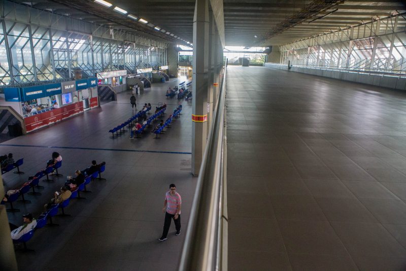 Segundo piso do Terminal Rodoviário é mal aproveitado. Foto: Flávio Tin/ND