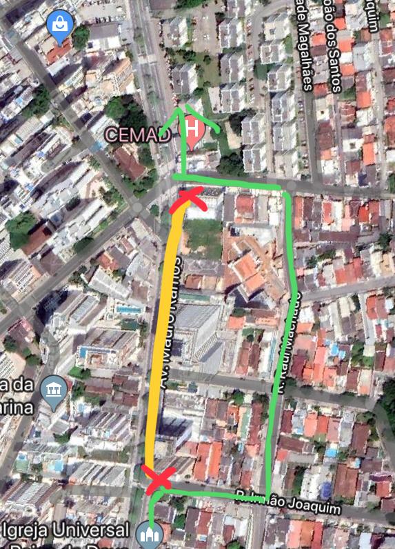 Mudan&ccedil;a no fluxo da Avenida Mauro Ramos