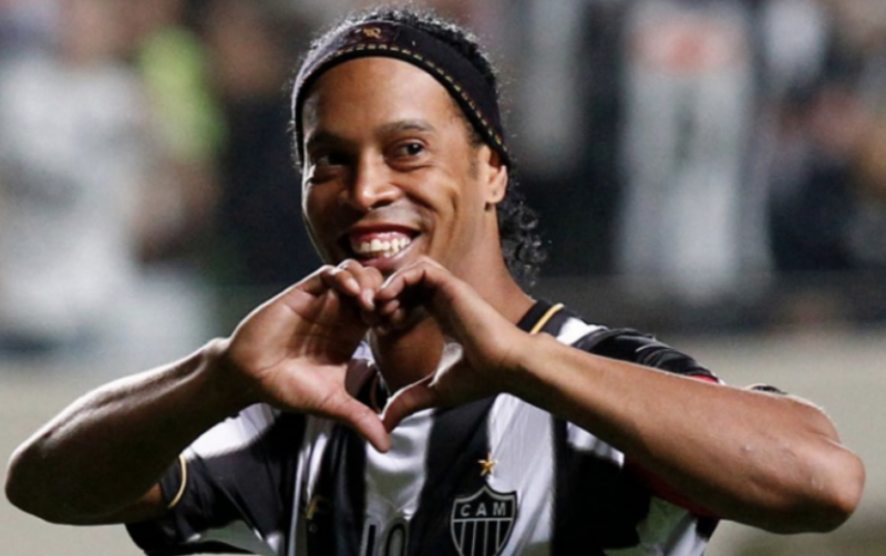 Ronaldinho Gaúcho era alegria em campo. &#8211; Foto: Divulgação Atlético Mineiro