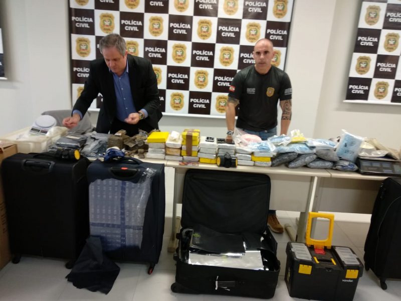 Polícia suspeita que as drogas seriam enviadas para a Europa.- Polícia Civil/Divulgação/ND