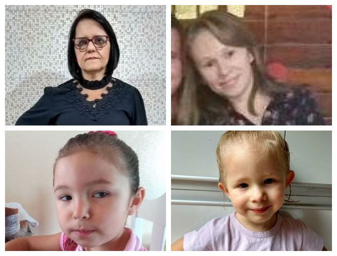 As vítimas do grave acidente na BR-282 eram todas da mesma família. Morreram duas crianças e sua avó e mãe – Foto: Facebook/Reprodução