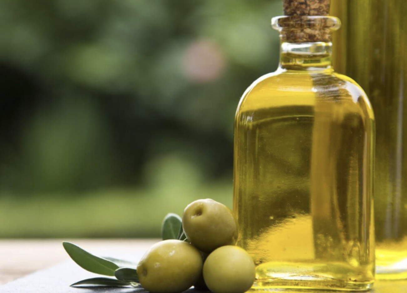 Frasco de azeite de oliva