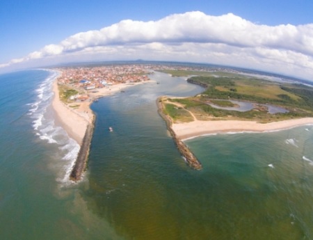 Obras de enrocamento iniciaram em 2015 e município foi notificado ainda em 2016 – Foto: Rafael Imhof/Divulgação/ND