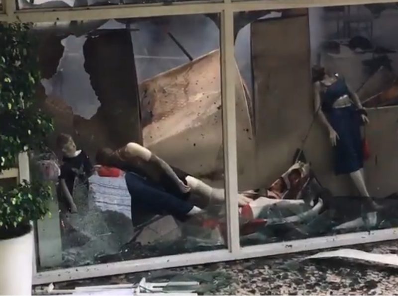 Inc&ecirc;ndio destruiu loja da Hering em Blumenau – Foto: Divulga&ccedil;&atilde;o/ND