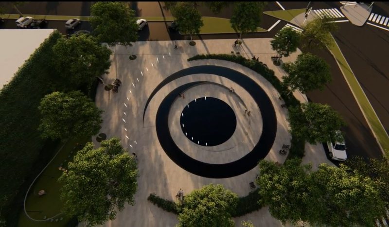 Projeto da pra&ccedil;a Forte S&atilde;o Lu&iacute;s, na Beira-Mar Norte, em Florian&oacute;polis – Foto: Divulga&ccedil;&atilde;o/ND