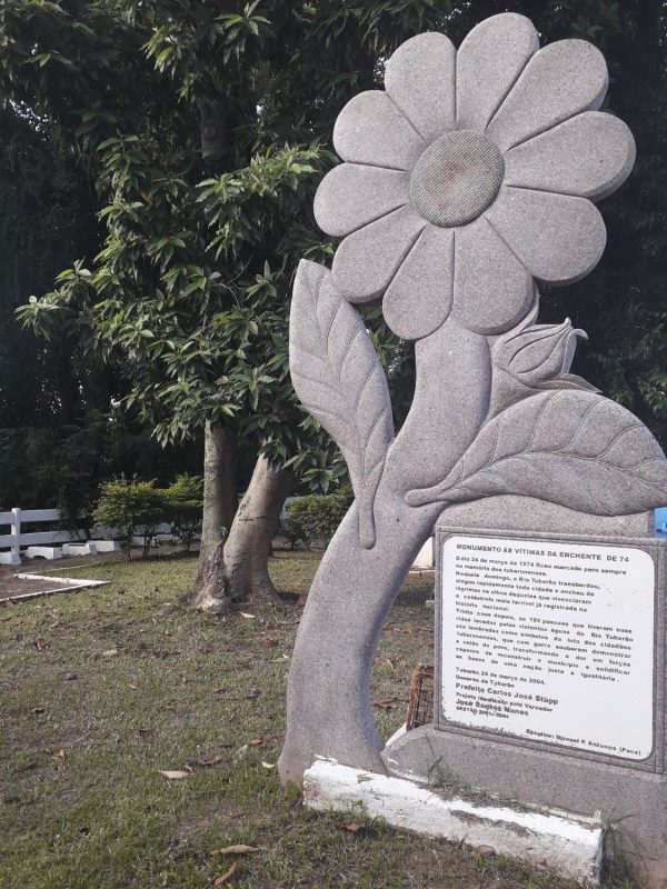 Memorial às vítimas da enchente de 1974 em Tubarão – Foto: Divulgação/Prefeitura Municipal de Tubarão/ND
