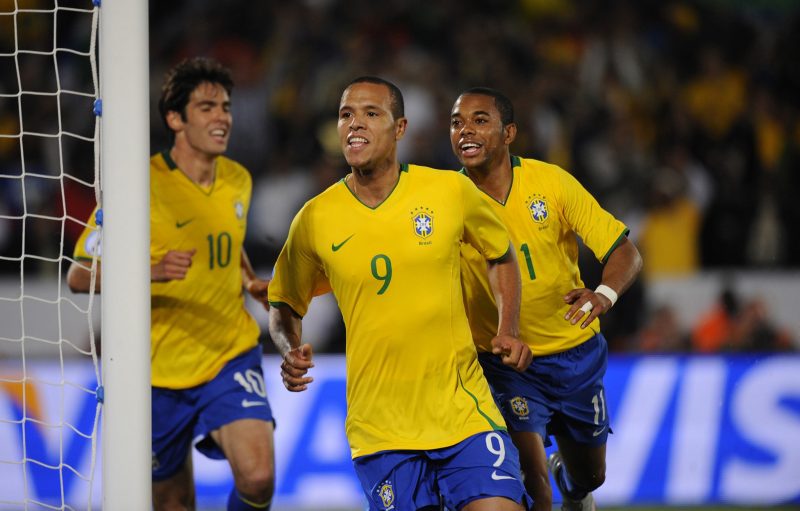 Luis Fabiano teve bons momentos com a 9 do Brasil – Foto: CBF/Divulga&ccedil;&atilde;o/ND