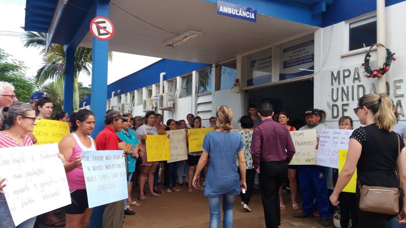 Manifesta&ccedil;&atilde;o reuniu moradores das tr&ecirc;s cidades atendidas pela unidade – Foto: Prefeitura de Caxambu do Sul/Divulga&ccedil;&atilde;o/ND