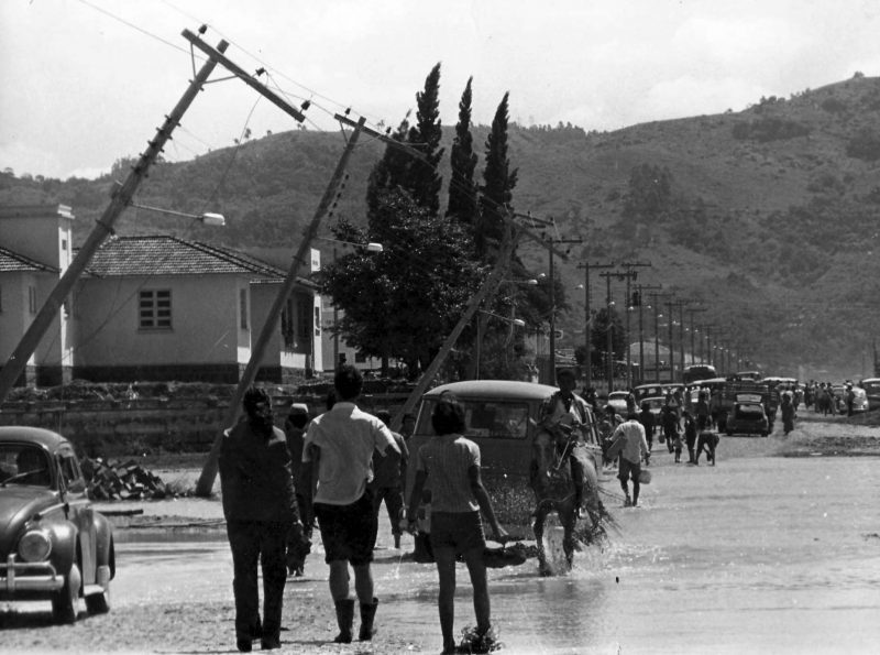 Tubarão sofreu com inundação em março de 1974 – Foto: Arquivo Público de Tubarão/Reprodução/ND