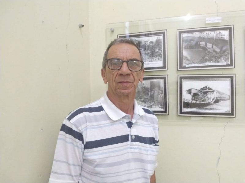Joel Koening de Souza teve a casa destruída na grande inundação de 1974 em Tubarão – Foto: Bruna Stroisch/ND