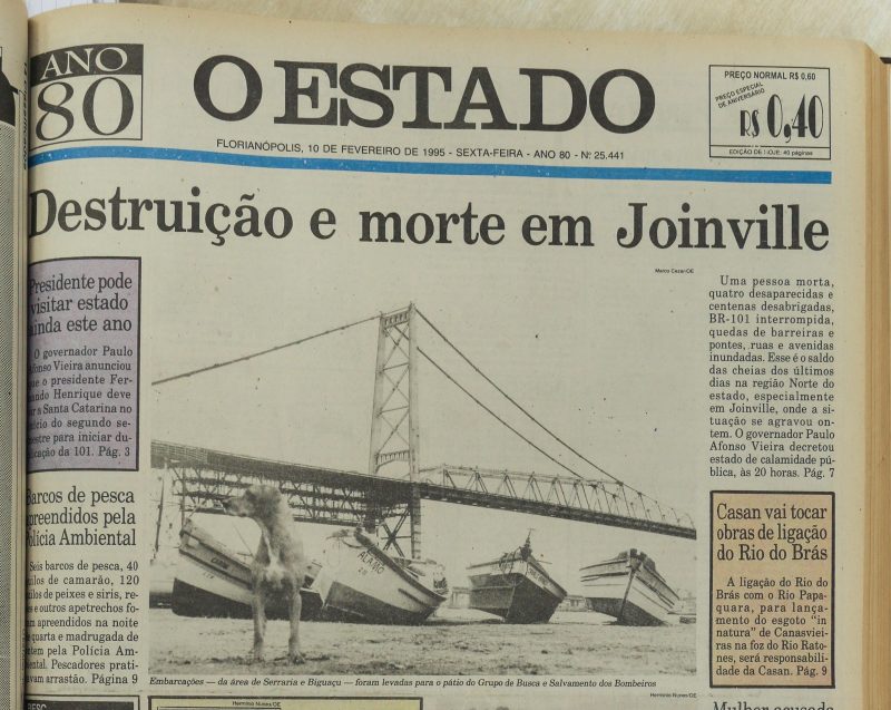 Enchente atingiu a cidade em fevereiro de 1995 – Foto: Anderson Coelho/ND