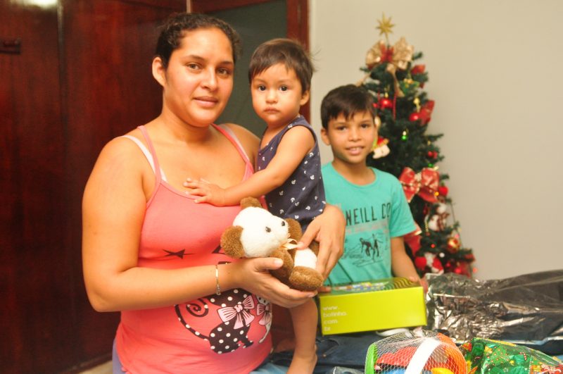 Este será o primeiro Natal de Steven, filho mais novo de Emilly Marcano – Foto: Gabriel Lain/ND