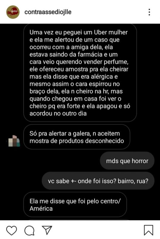 Perfil reúne relatos de assédio em Joinville – Foto: Reprodução/Instagram