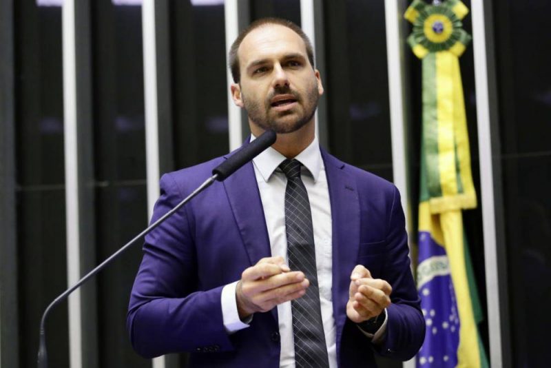 Eduardo Bolsonaro foi suspenso por um ano – Foto: Michel Jesus/Câmara dos Deputados