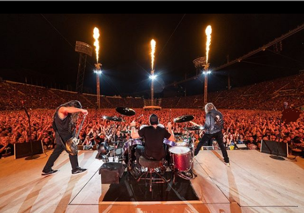 MetallicaA Metallica fará cinco shows no Brasil em abril de 2020. Recebem as apresentações do grupo Porto Alegre, São Paulo, Curitiba e Belo Horizonte. - Reprodução/Instagram