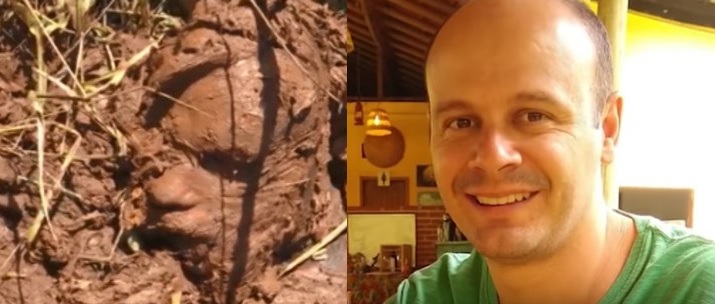 Leandro, funcion&aacute;rio da Vale, foi retirado dos rejeitos com vida. V&iacute;deo do resgate s&oacute; foi divulgado agora – Foto: Divulga&ccedil;&atilde;o/Redes Sociais/ND