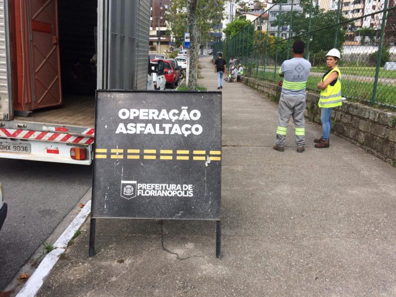 Operação prevê intervenções em 150 quilômetros de malha viária em todos os bairros de Florianópolis -PMF/Divulgação/ND