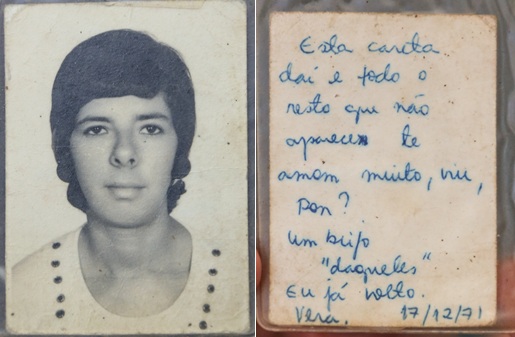 Ao viajar para Lima, Vera deu a Ronaldo uma fotografia com uma mensagem – Foto: Acervo pessoal/Ronaldo de Andrade/Anderson Coelho/ND