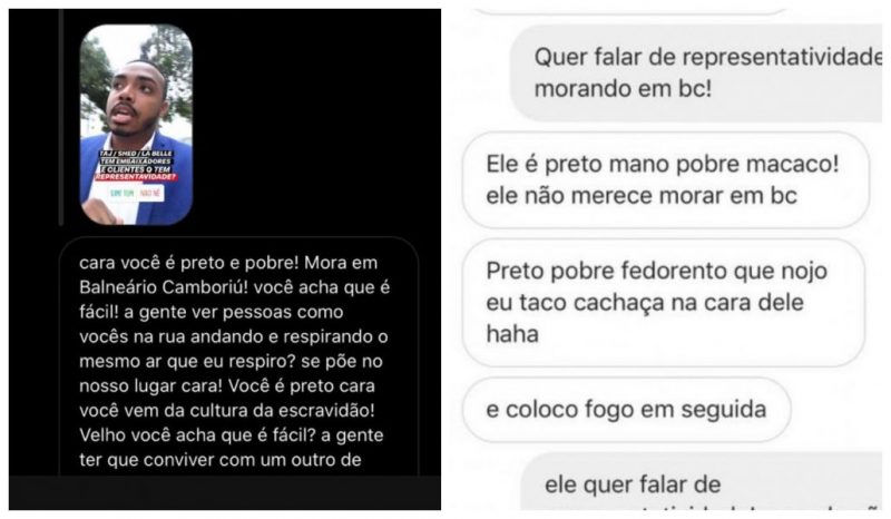 Edvaldo recebeu as mensagens racistas na redes sociais – Foto: Reprodu&ccedil;&atilde;o/Instagram