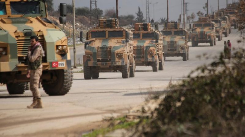 Tropas turcas na prov&iacute;ncia de Idilib, na S&iacute;ria, no &uacute;ltimo dia 20 de fevereiro – Foto: TRT World/Divulga&ccedil;&atilde;o/ND