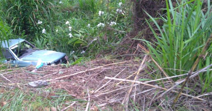 Homem morre ap&oacute;s colidir em barranco, em Pomerode – Foto: PMRv/Divulga&ccedil;&atilde;o/ND