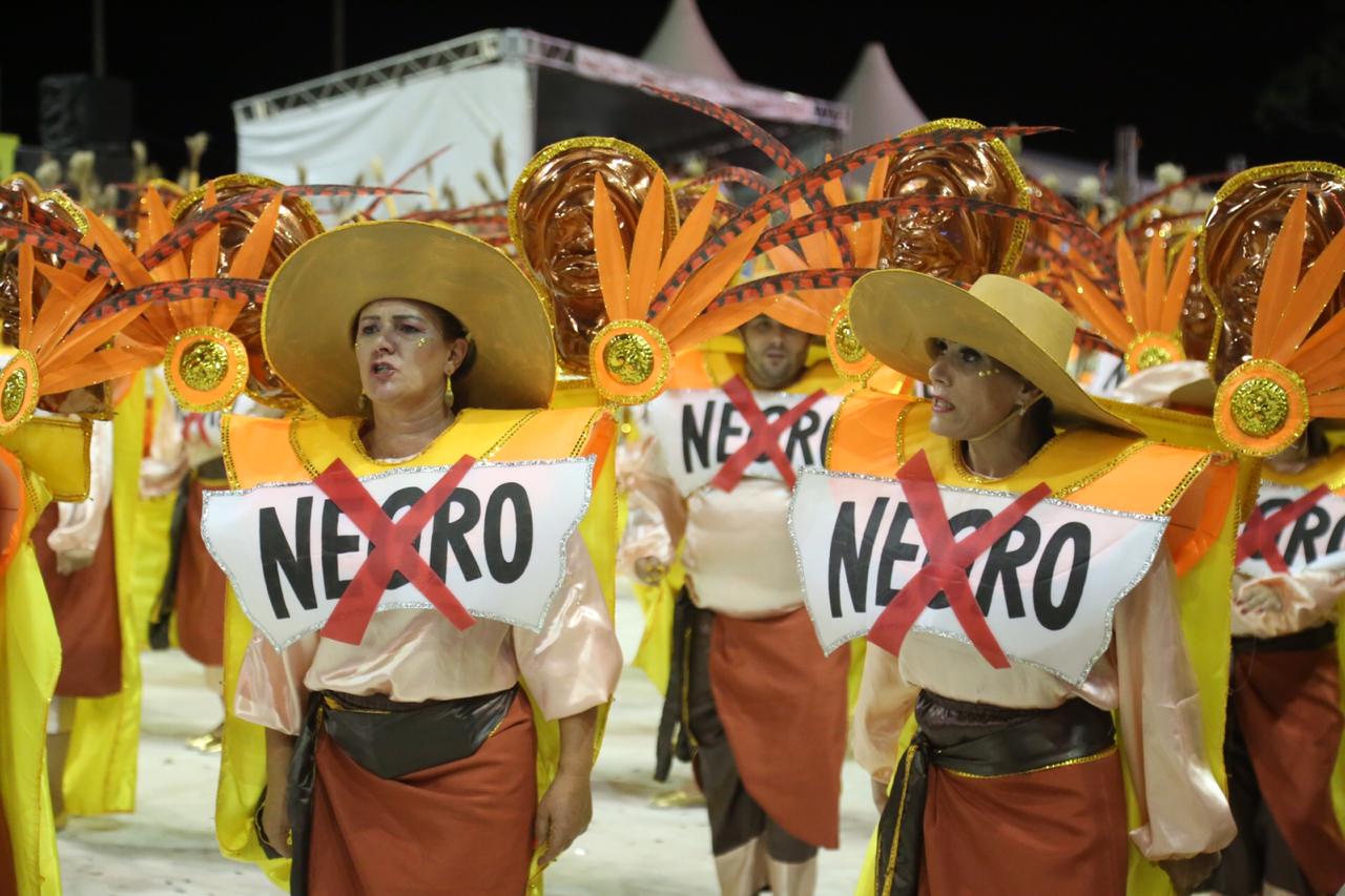 Escola também trouxe questões atuais para a avenida, como endurecimento da violência estatal contra a juventude negra - Anderson Coelho/ND