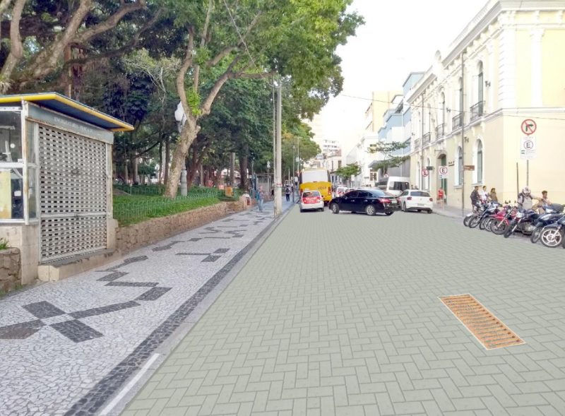 Projeto prevê mudanças no entorno da Praça 15, em Florianópolis &#8211; Foto: Divulgação/ND