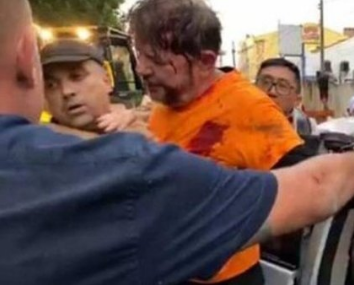 Senador Cid Gomes foi alvo de tiros ao tentar romper bloqueio de policiais amotinados em batalhão, em Sobral – Foto: Reprodução/Redes Sociais/ND