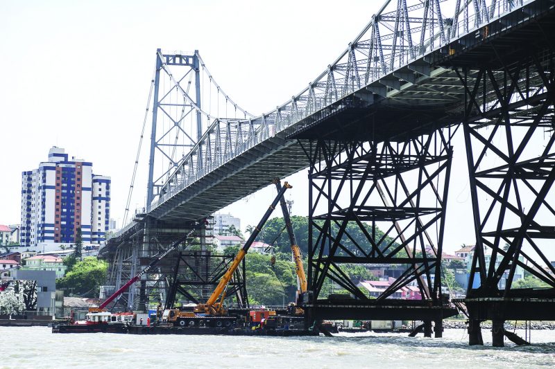 Entrega da reforma da Ponte Hercílio Luz é adiada para maio – Foto: Anderson Coelho/ND