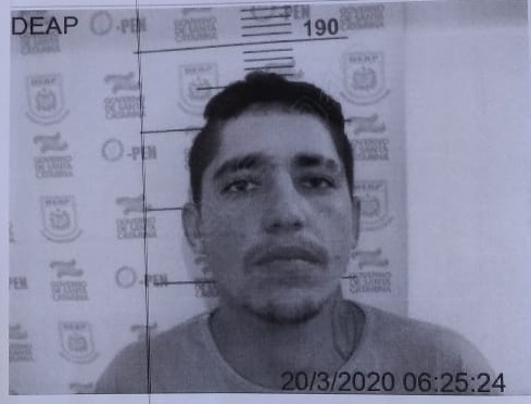 Arilton Fernandes fugiu da Penitenciária Agrícola de Palhoça nesta sexta-feira (20) &#8211; Foto: Deap/ND