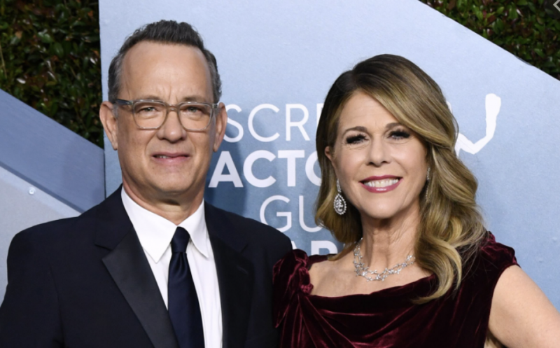 Tom Hanks e a esposa Rita Wilson: coronavírus chega a Hollywood – Foto: Divulgação