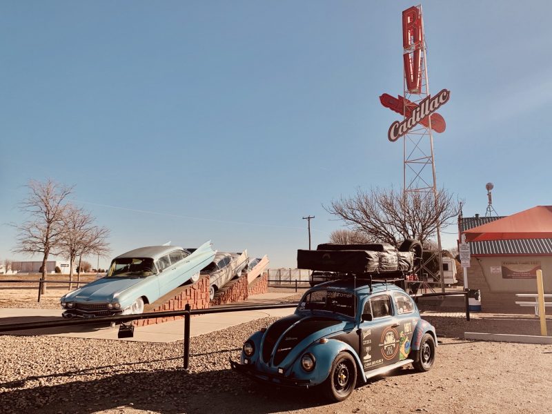 Raphael visitou o Cadillac Ranch – Foto: Raphael Prata/Divulga&ccedil;&atilde;o/ND