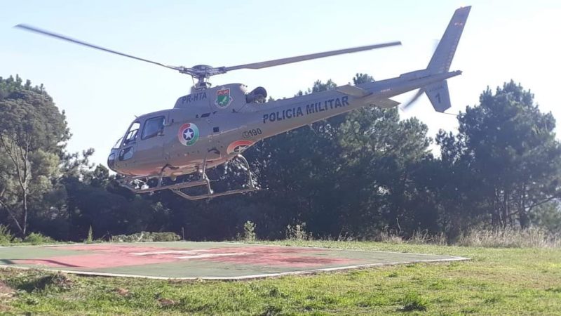 Eagle police helicopter used to search for criminals - Photo: Disclosure/PMSC