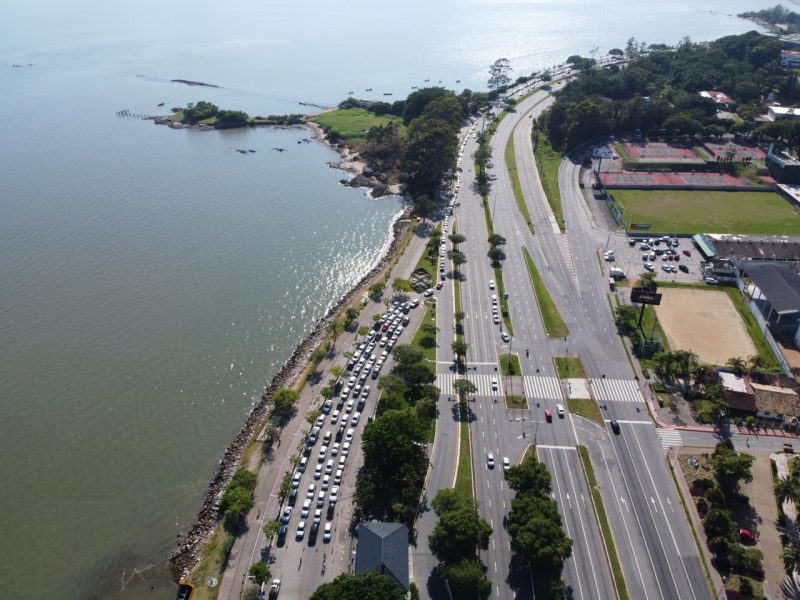 Avenida Beira-Mar Norte, em Florian&oacute;polis – Foto: Anderson Coelho/ND