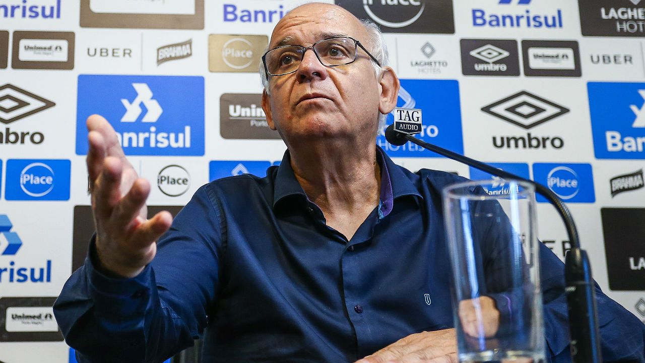 Neste domingo (22), Romildo Bolzan Jr., presidente do Grêmio-RS, testou positivo para o novo coronavírus. - Foxsports/divulgação