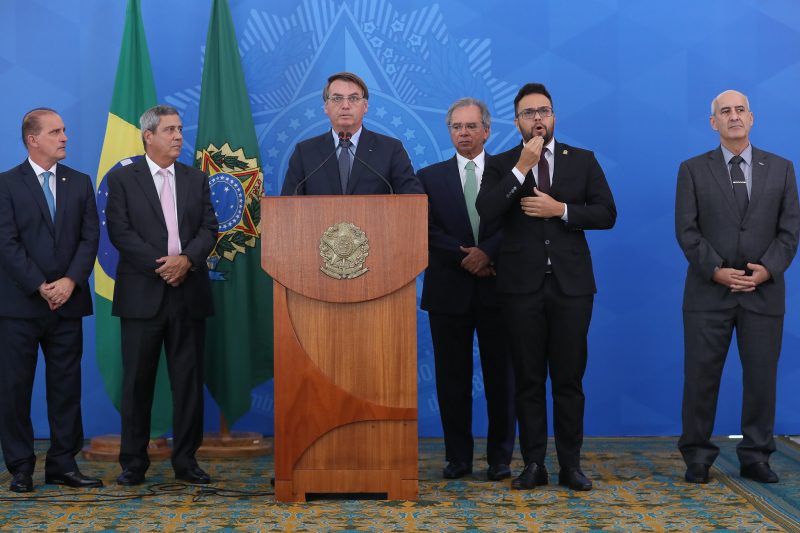Bolsonaro em coletiva de imprensa nesta quarta-feira (1º) – Foto: Marcos Correa/PR/Divulgação/ND